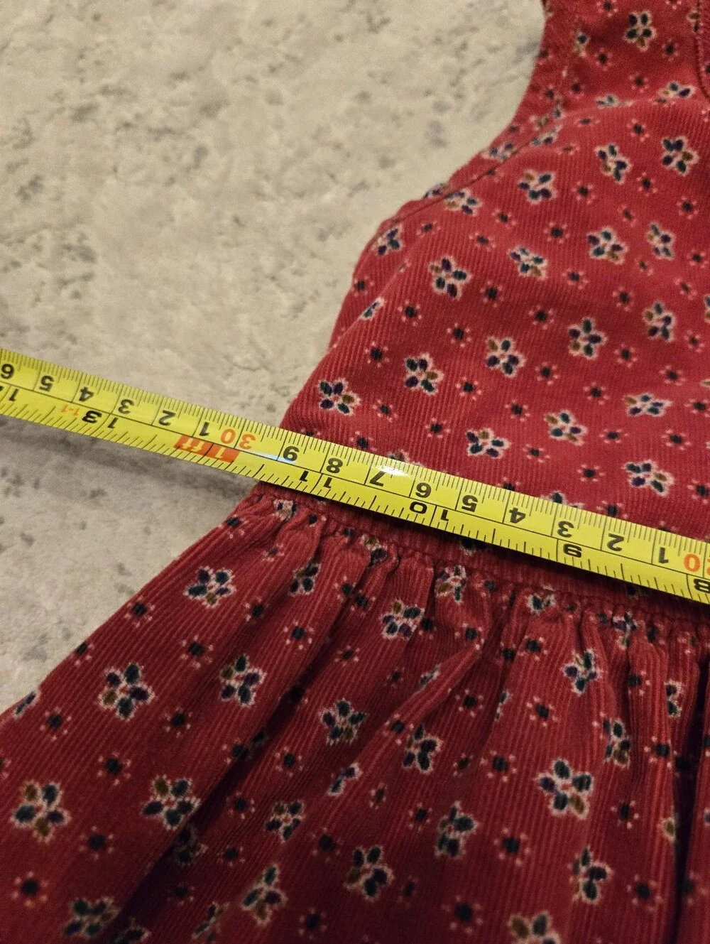 Vintage Y2k Baby Gap Red Floral Sleeveless Dress